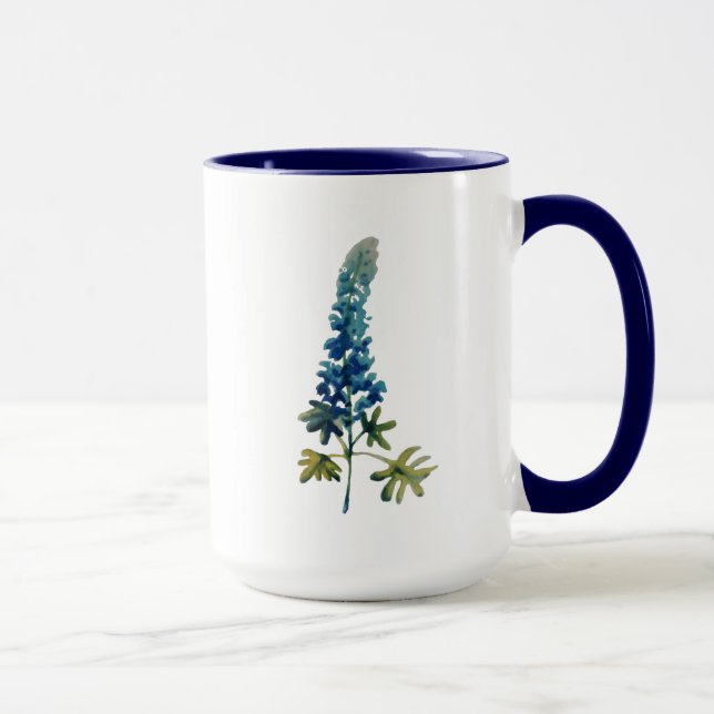 Taza de café del Bluebonnet de la acuarela (Derecha)