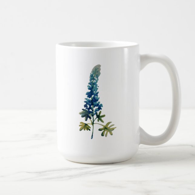 Taza de café del Bluebonnet de la acuarela (Derecha)