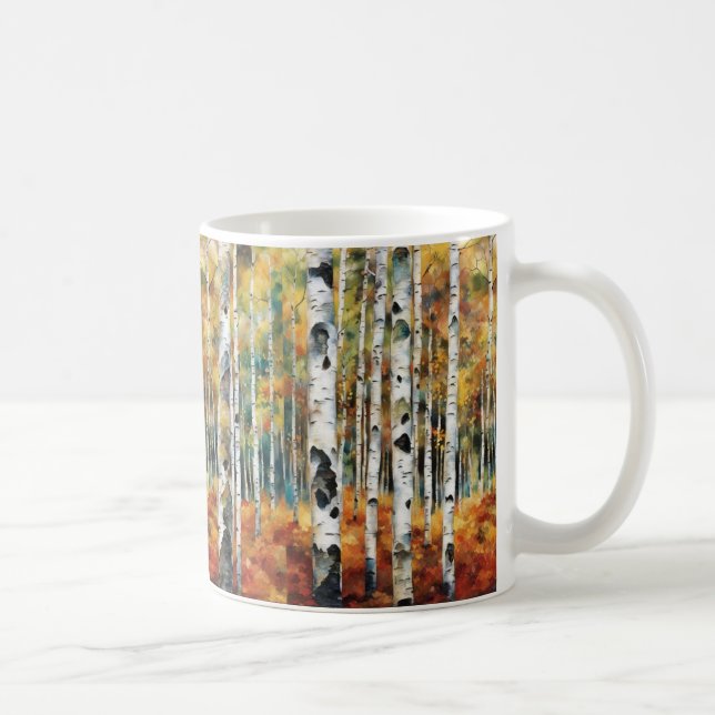 Taza De Café Del Bosque De Abedules (Derecha)