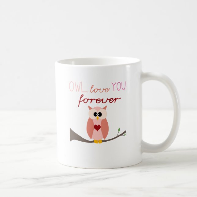 Taza De Café Del búho amor siempre usted (Derecha)