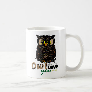 Taza De Café Del BÚHO AMOR siempre usted XOXO