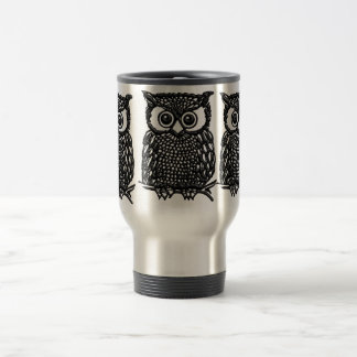 Taza de café del búho, taza del viaje o tazas