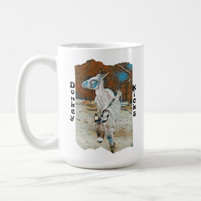 Taza de café del burro para los amantes del burro (Izquierda)