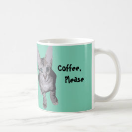 Taza De Café Del café gatito lindo por favor