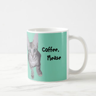 Taza De Café Del café gatito lindo por favor
