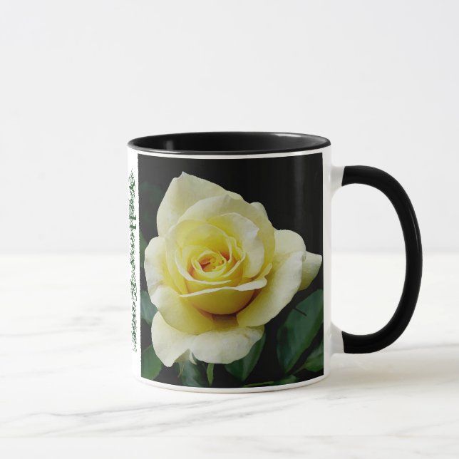 Taza de café del campanero del rosa amarillo (Derecha)