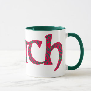 Taza de café del campanero Galés Cwtch: Geométr