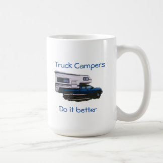 Taza de café del campista del camión