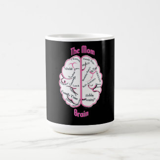 Taza de café del cerebro de la mamá