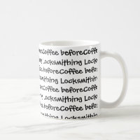 Taza de café del cerrajero