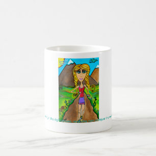 Taza de café del chica del corredor