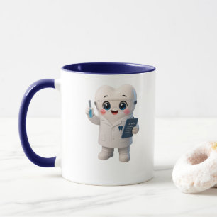 Taza de café del científico del diente lindo   Bat