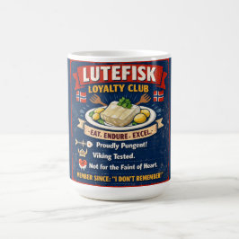 Taza de café del Club de Lealtad Lutefisk noruega