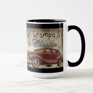Taza de café del coche del vintage del abuelo