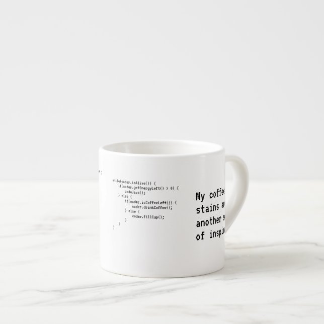 Taza de café del codificador de Java (Derecha)