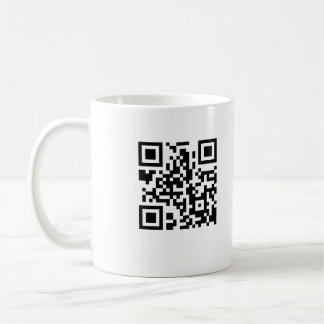 Taza de café del código de QR