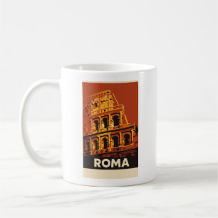 Taza de café del Coliseo de Roma Viajes antiguos I