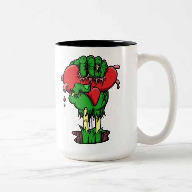 Taza de café del corazón del zombi (Derecha)