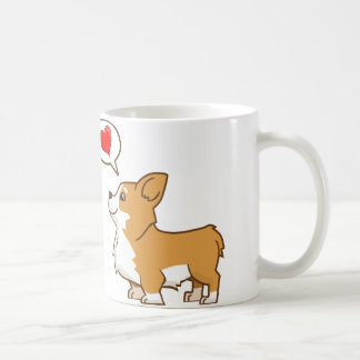 Taza de café del Corgi del el día de San Valentín