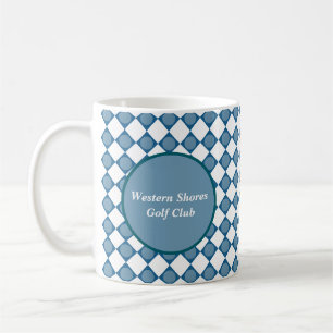 Taza de café del Country Club con patrón de golf A