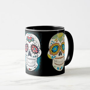 Taza de café del cráneo del azúcar