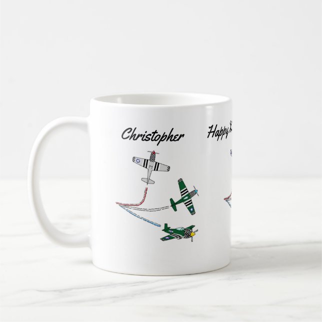 Taza de café del cumpleaños de Mustang (Izquierda)