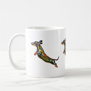 Taza de café del Dachshund del aire