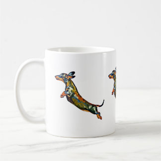 Taza de café del Dachshund del aire