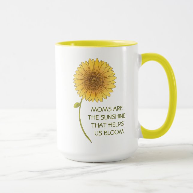 Taza de café del Día de la Madre con girasoles (Derecha)