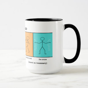 Taza de café del día de la nieve de la danza de la