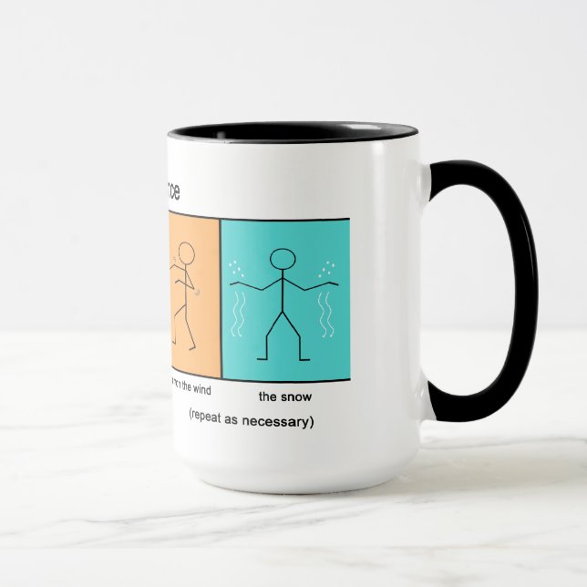 Taza de café del día de la nieve de la danza de la (Derecha)