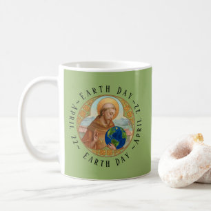 Taza de café del Día de la Tierra y San Francisco