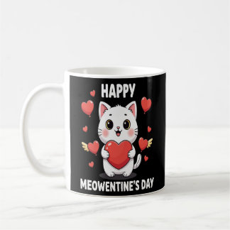 Taza De Café Del Día De Meowentines Feliz Y Linda 