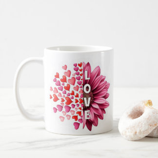 Taza de café del día de San Valentín de girasol - 