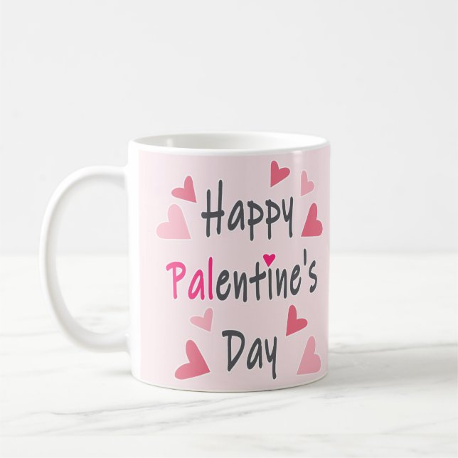 Taza de café del día de San Valentín Feliz día de  (Izquierda)