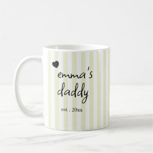 Taza de café del Día del Padre a rayas   Papá Est