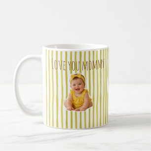 Taza de café del Día del Padre con rayas amarillas