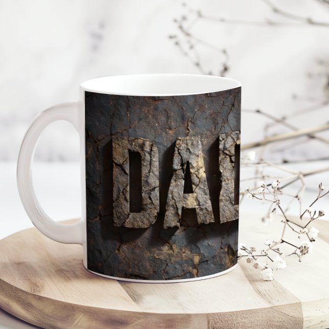 Taza de café del Día del Padre de madera rústica (Subido por el creador)