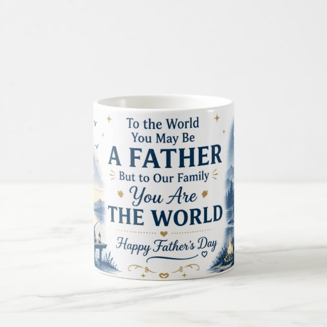 Taza de café del Día del Padre feliz (Centro)