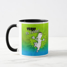 Taza de café del dibujo animado de bull terrier