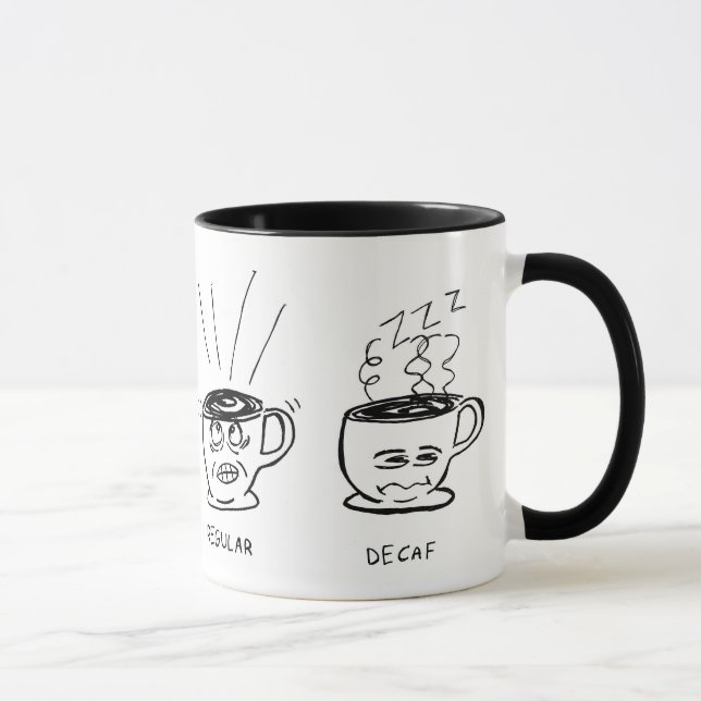 Taza de café del dibujo animado del asiduo/del (Derecha)