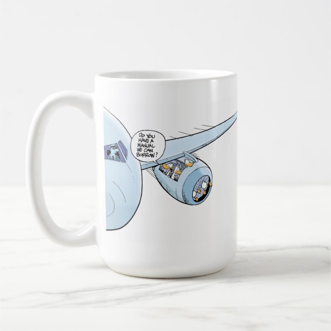 Taza de café del dibujo animado del humor de la (Izquierda)