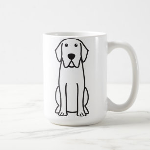 Taza de café del dibujo animado del perro del