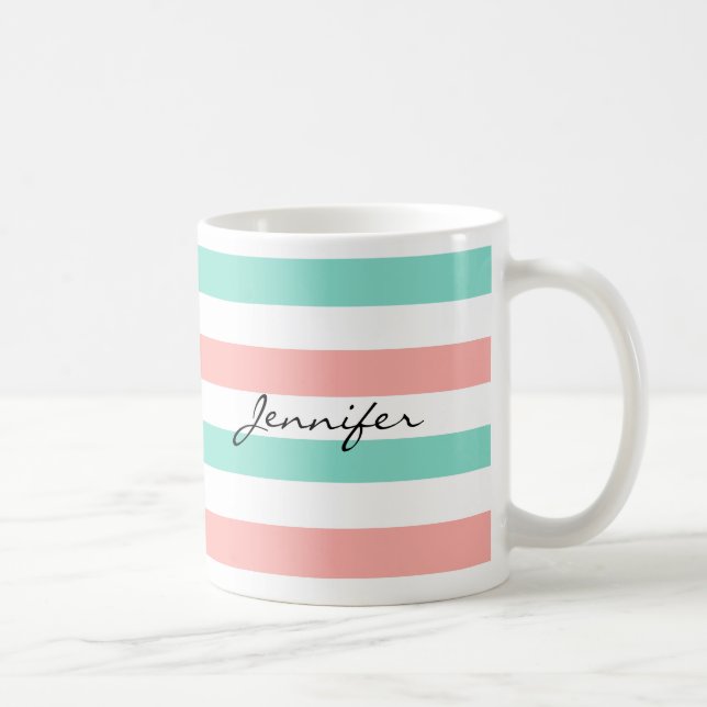 Taza de café del diseñador del monograma (Derecha)