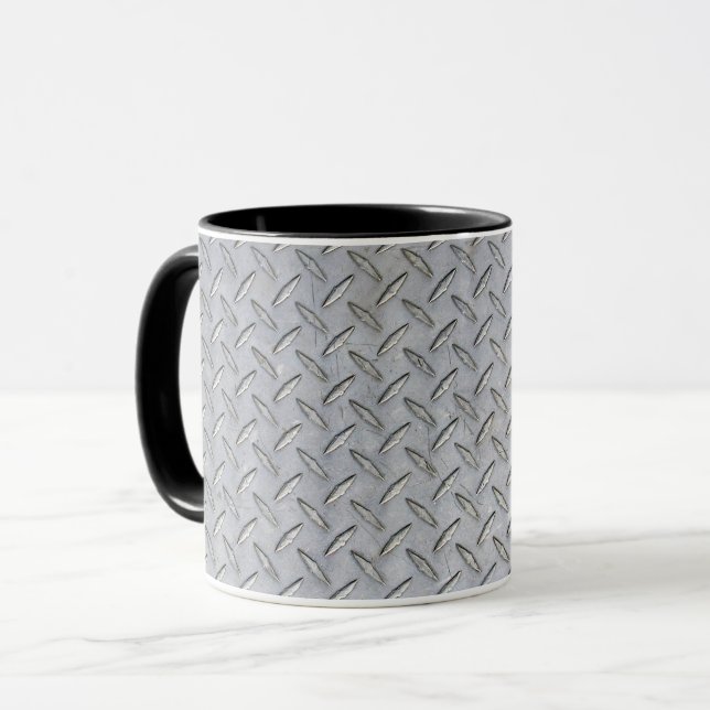 Taza de café del diseño de la placa del diamante (Anverso izquierdo)