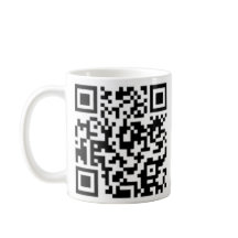Taza de café del diseño del código de QR mejor en