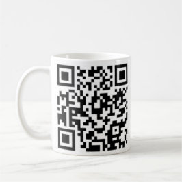 Taza de café del diseño del código de QR mejor en