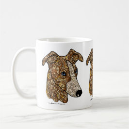 Taza de café del Doodle de Whippet
