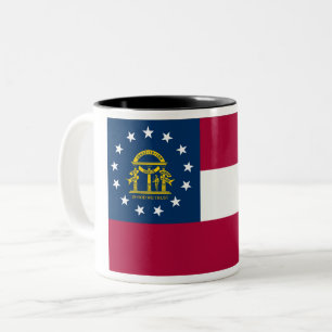 Taza de café del Dos-Tono de la bandera del estado
