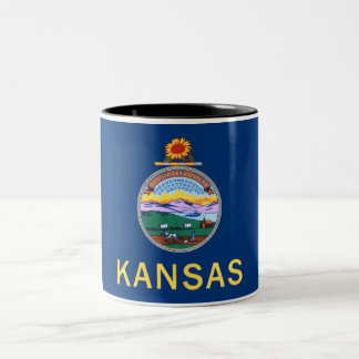 Taza de café del Dos-Tono de la bandera del estado